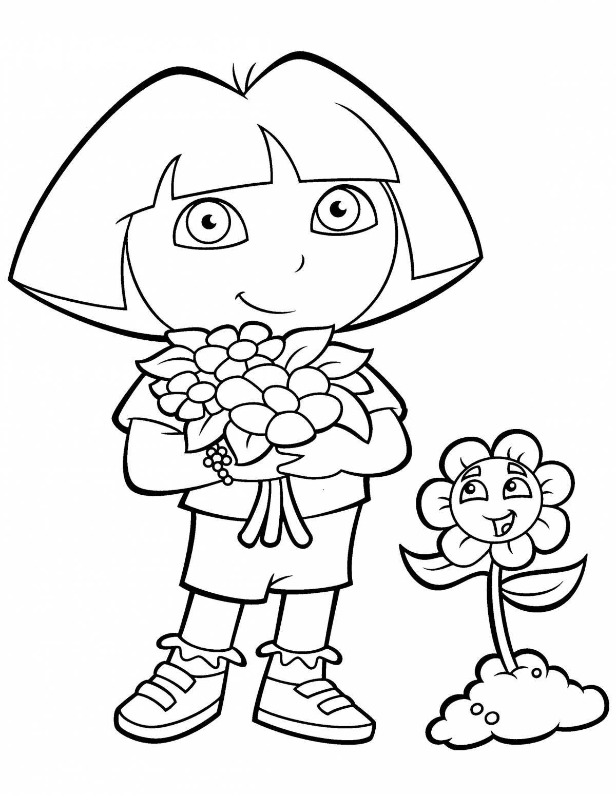 Dora dynamic coloring page