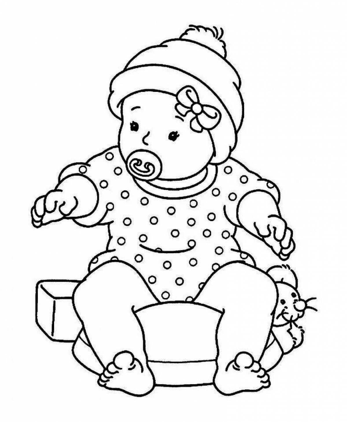 Coloring page joyful bebrik