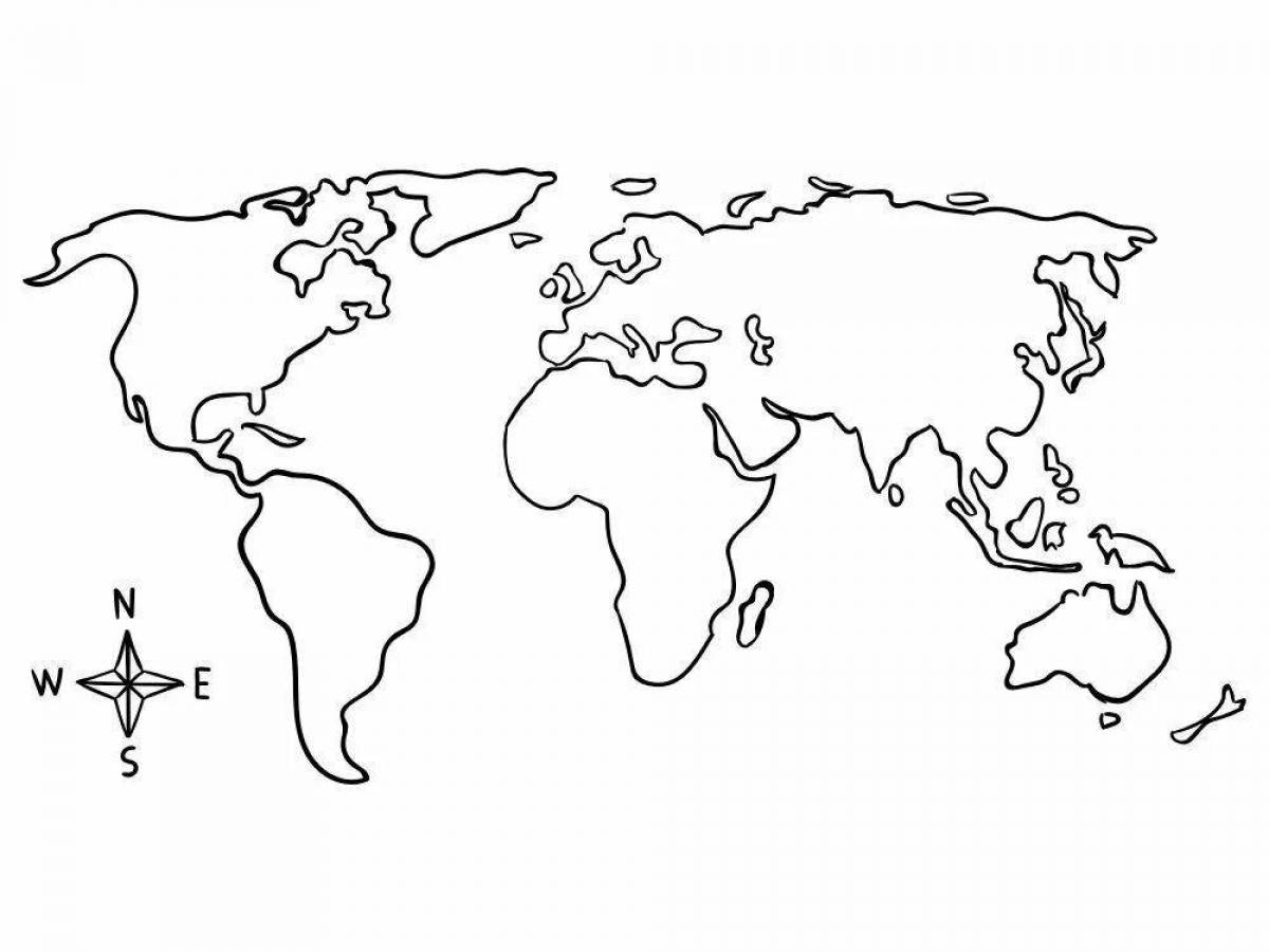 Amazing coloring pages continents