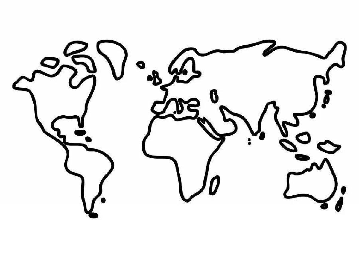 Outstanding coloring pages of the continents