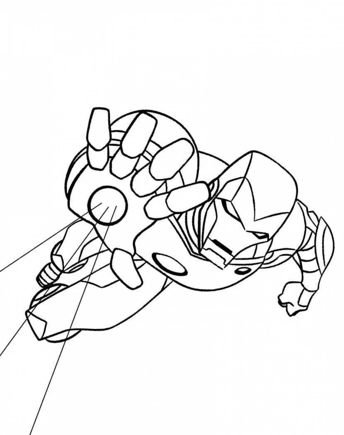 Strong iron spider coloring page
