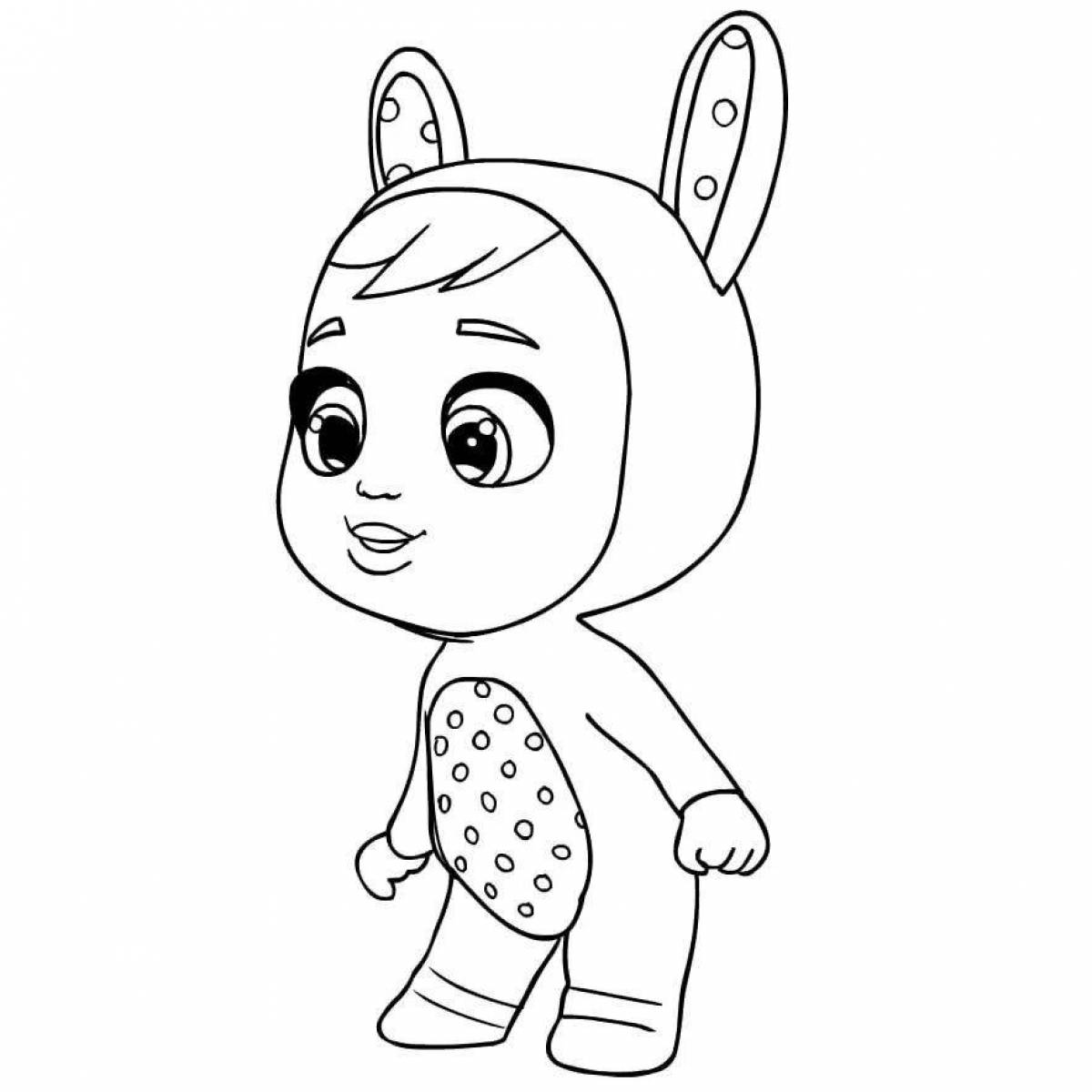 Crying children coloring page