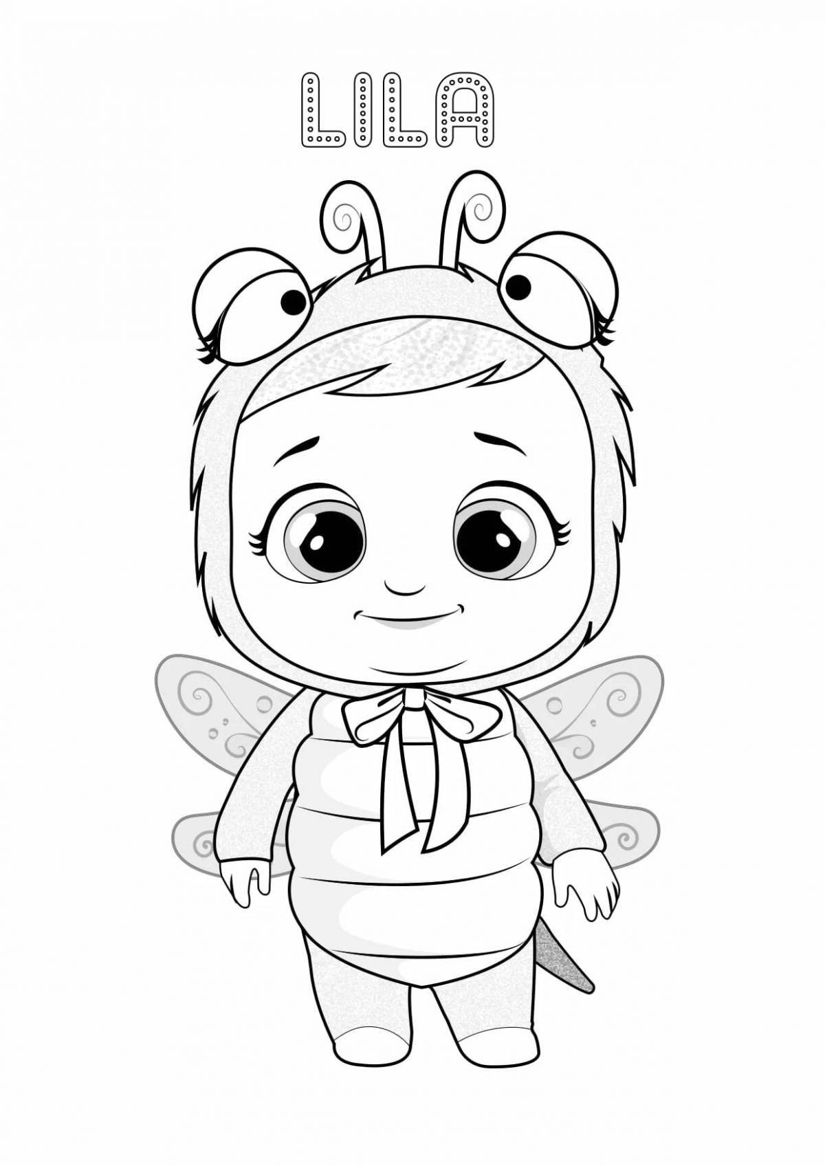 Playful crying babies coloring page