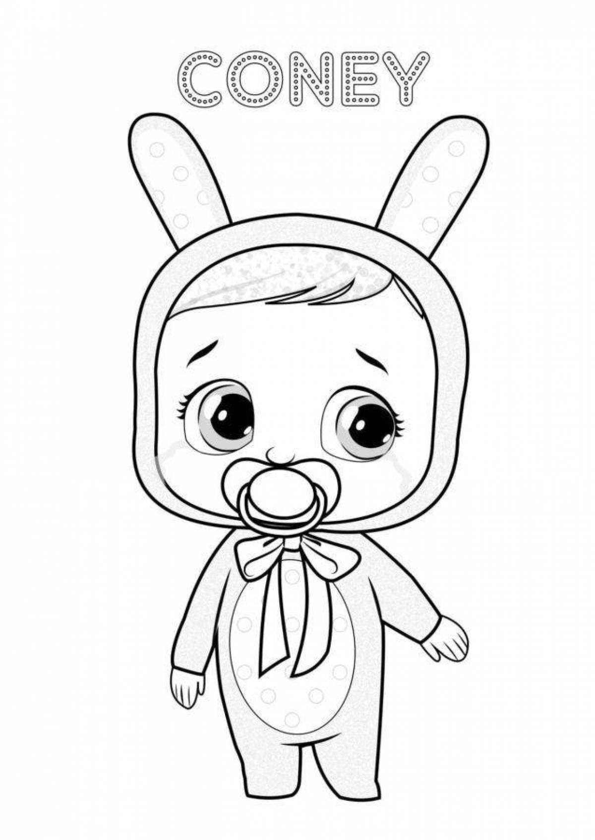 Adorable crybaby coloring pages