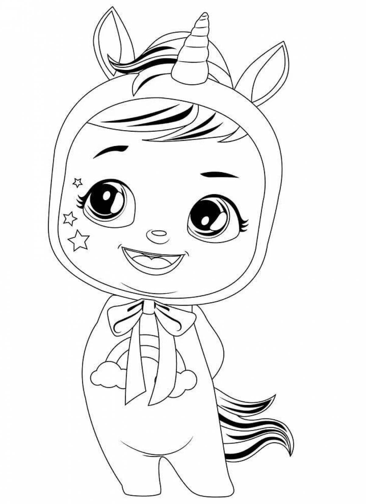 Charming cry babies coloring book