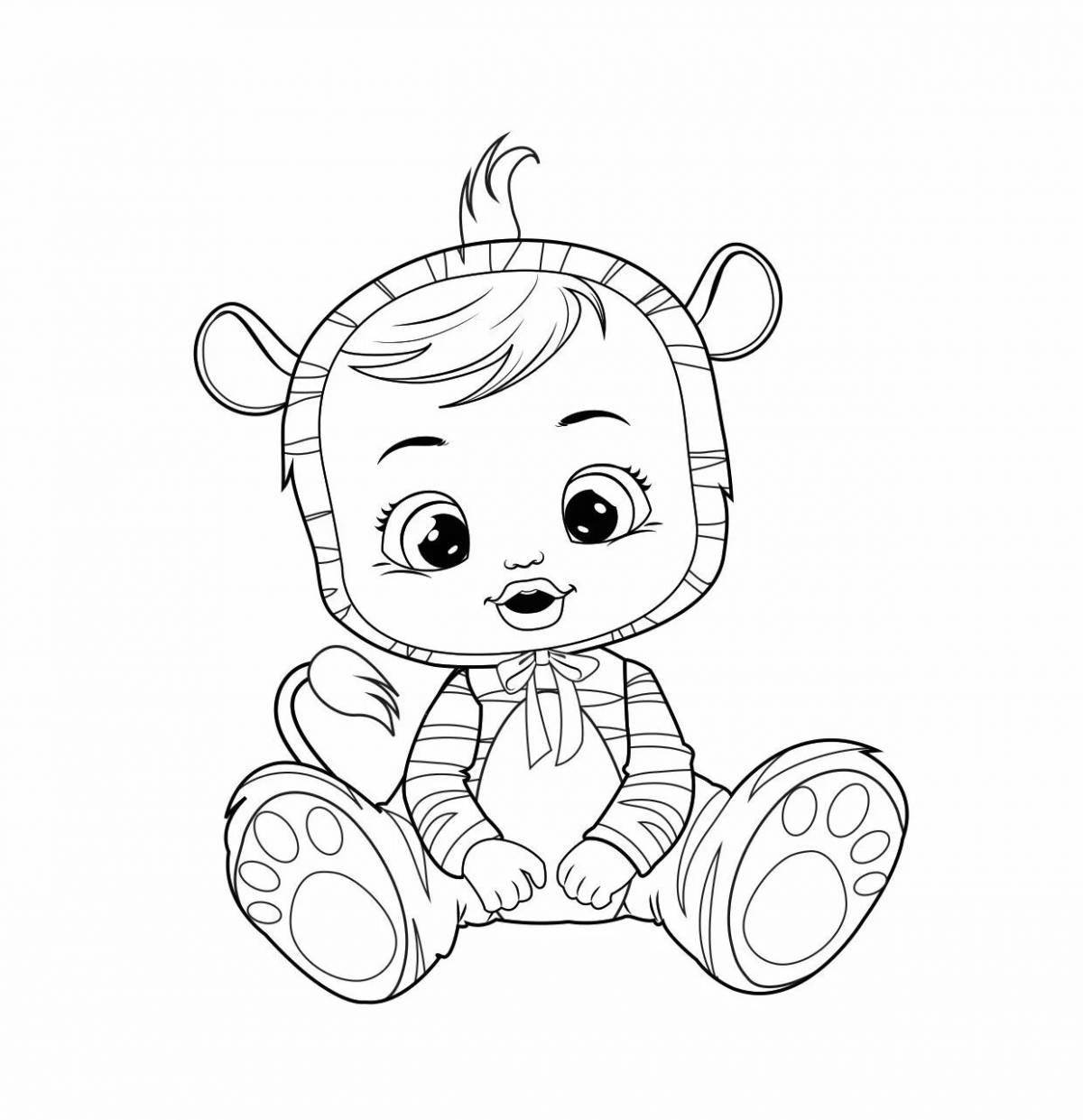 Crying children coloring page