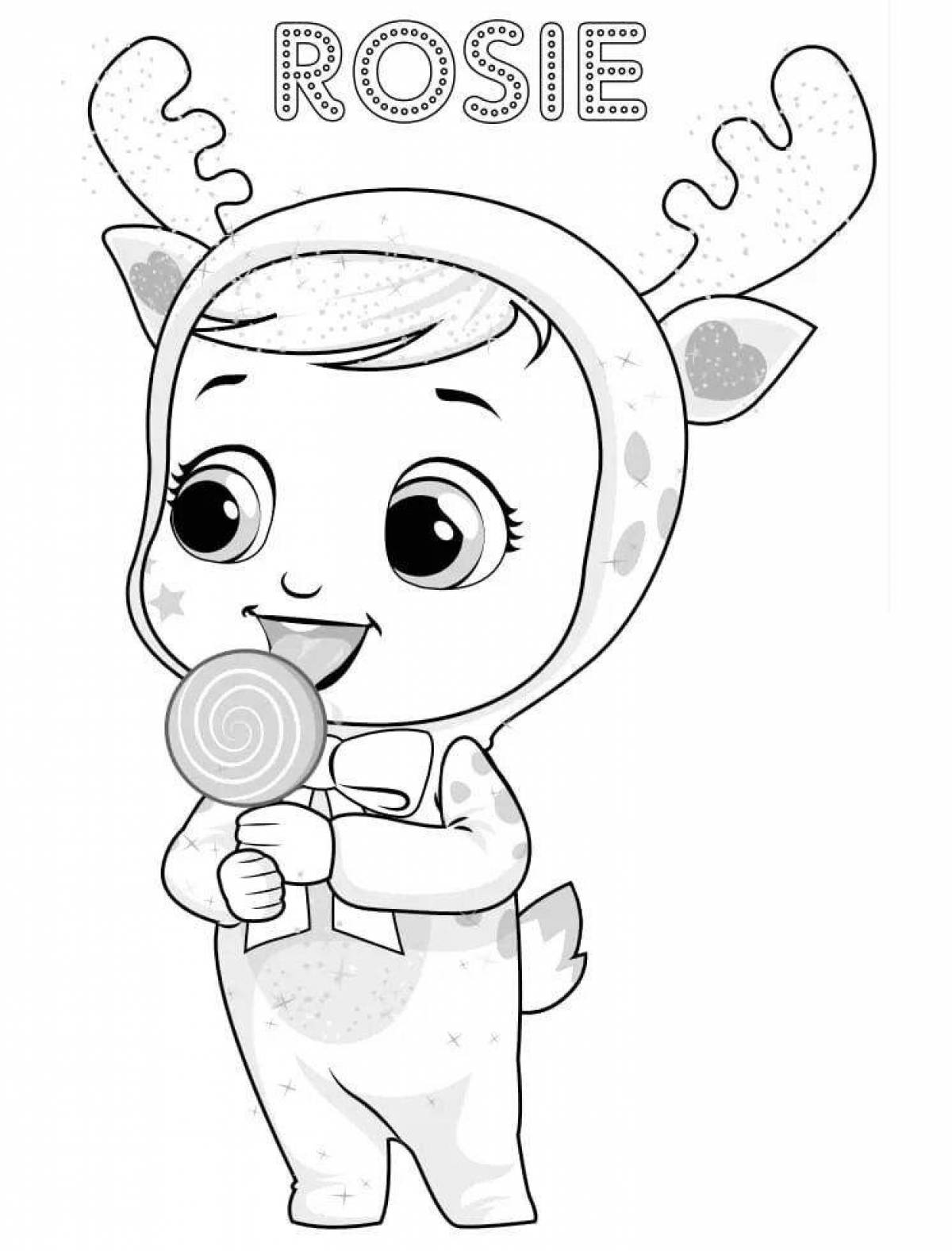 Crying babies coloring page