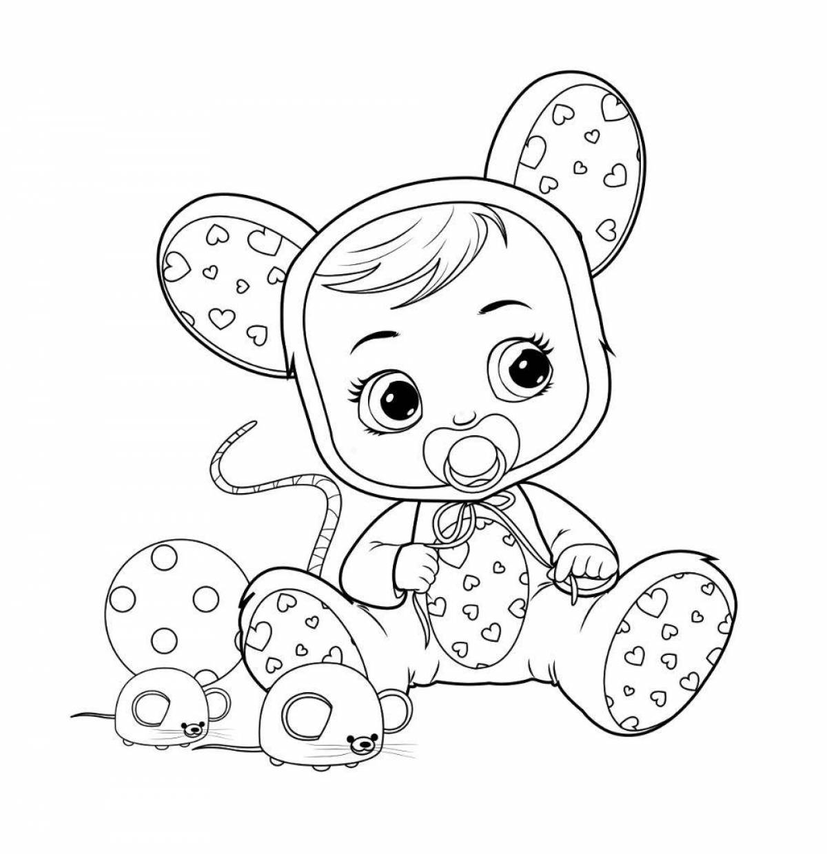 Lovely cry babies coloring page