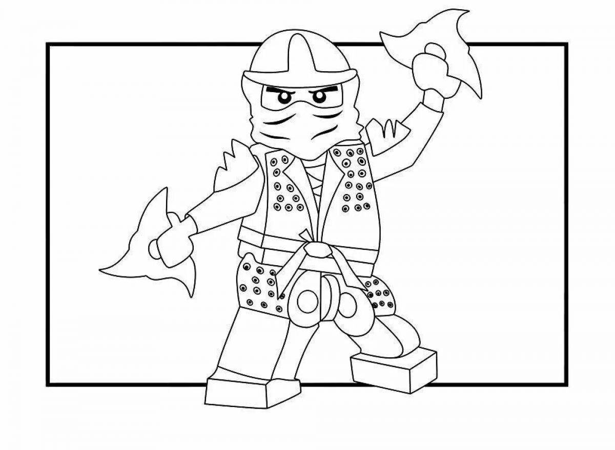 Exciting lego ninja coloring book