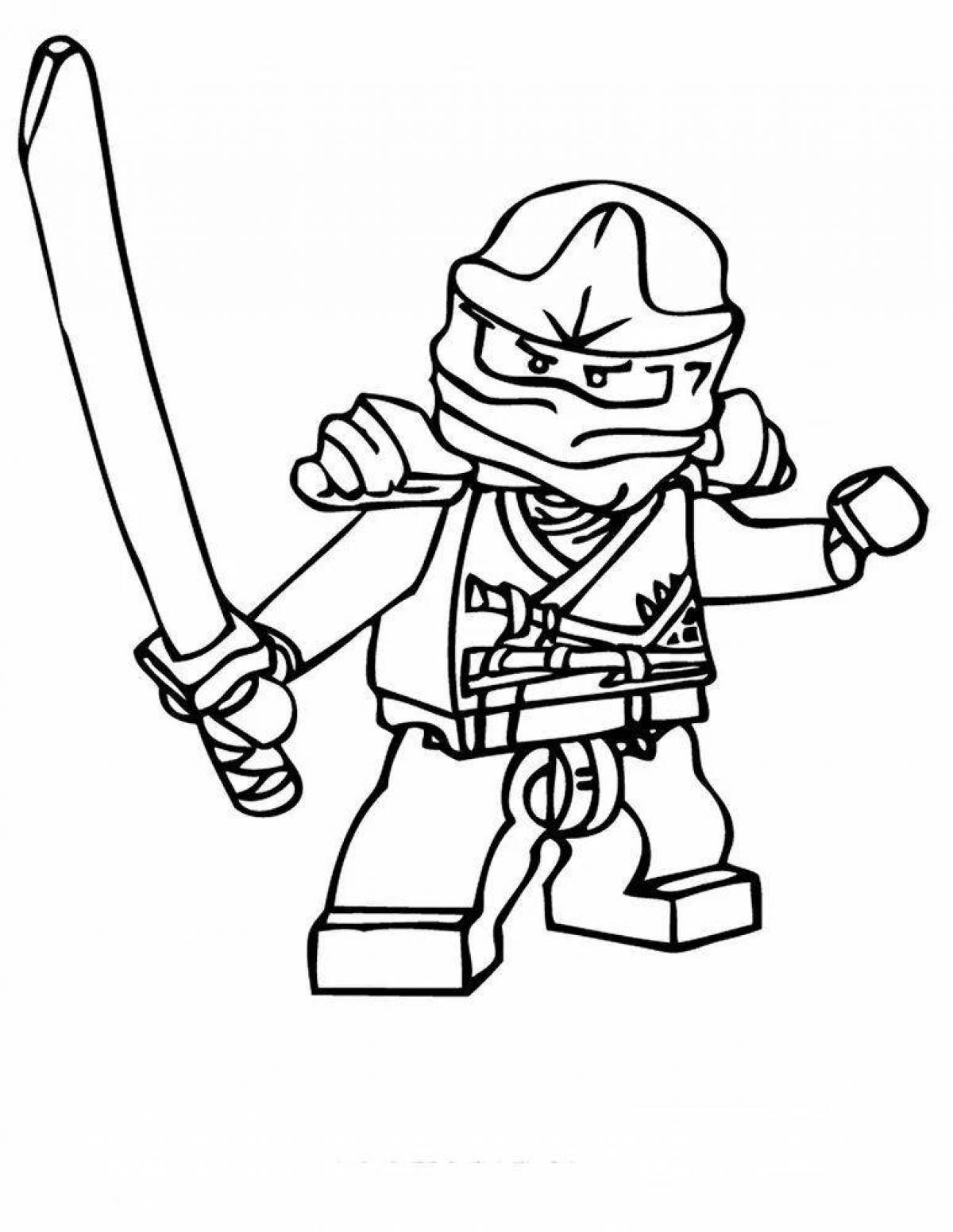 Exciting coloring lego ninja