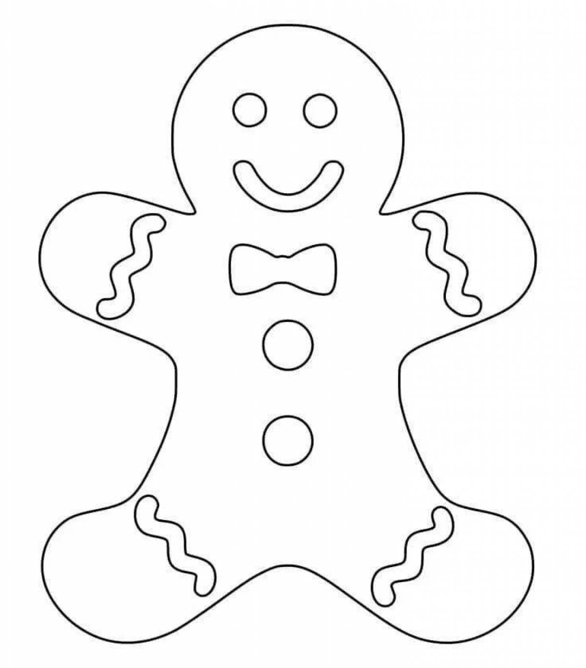 Colorful gingerbread christmas coloring pages