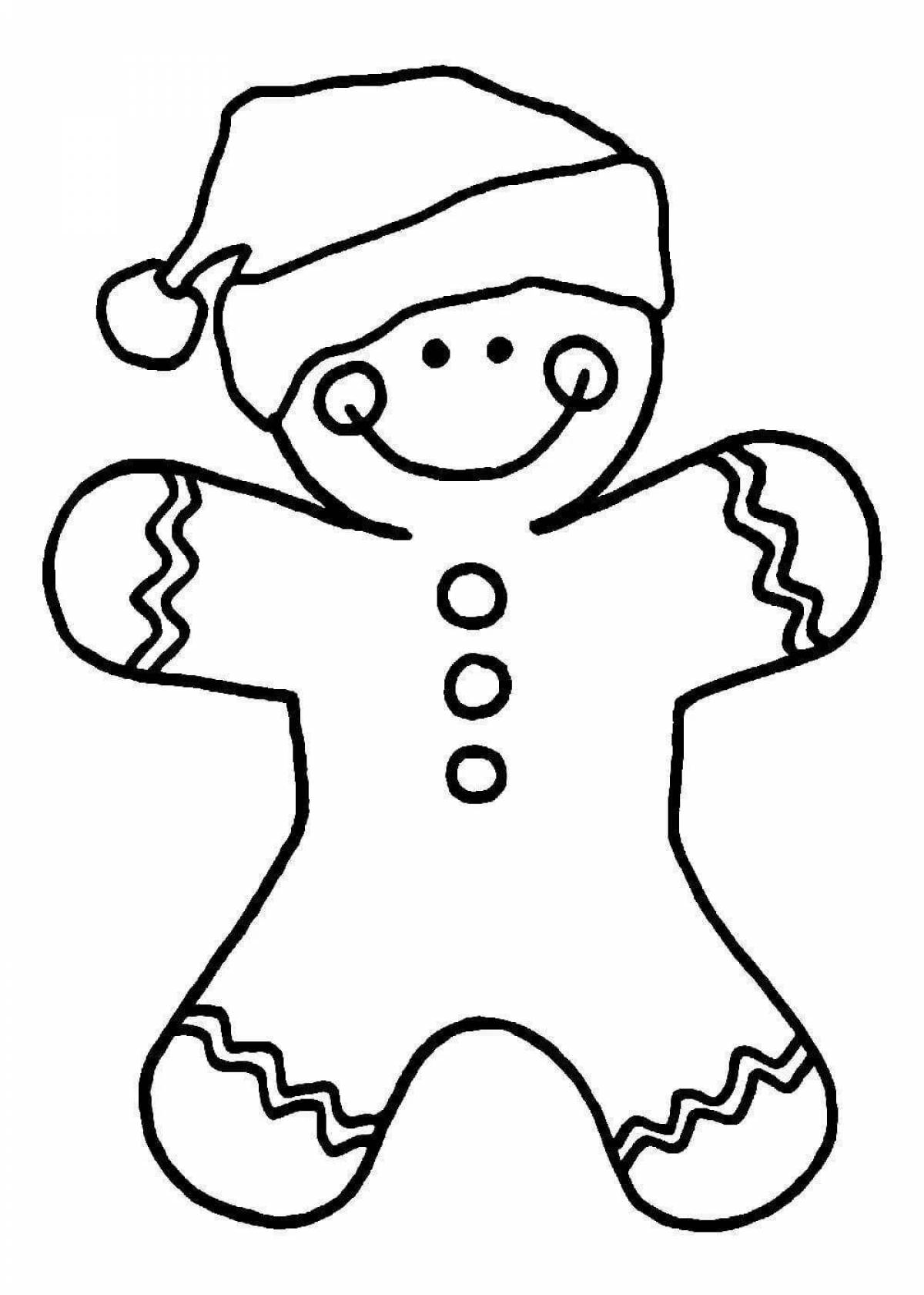 Great gingerbread Christmas coloring book
