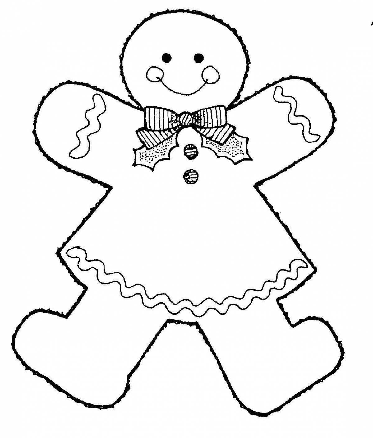 Live gingerbread christmas coloring book