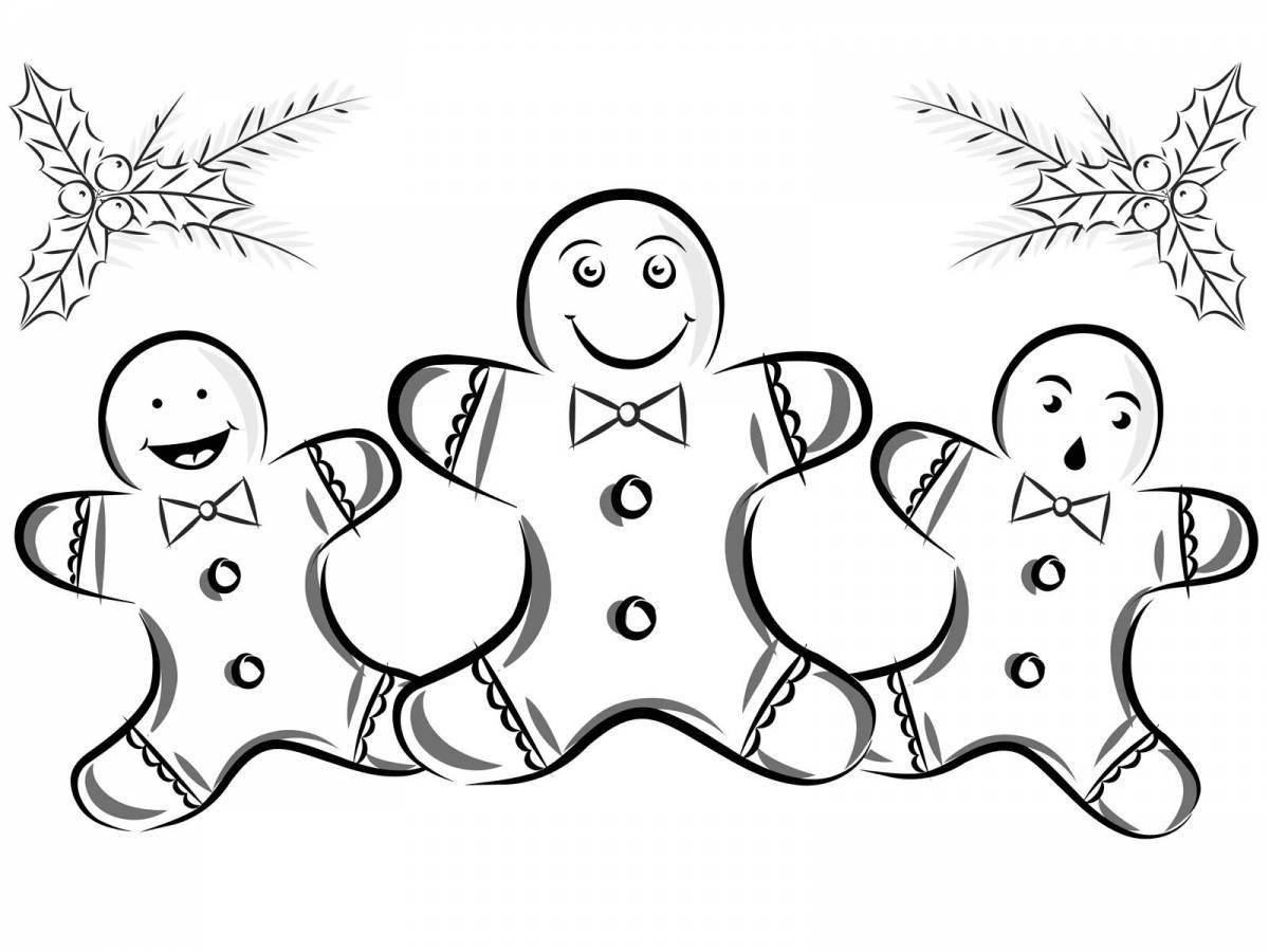 Animated gingerbread christmas coloring book
