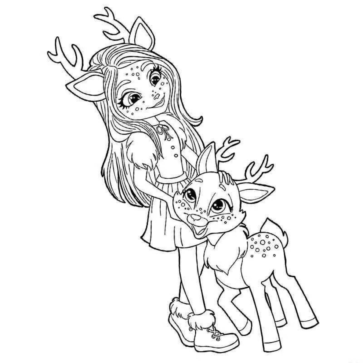 Enchantimals bold coloring pages