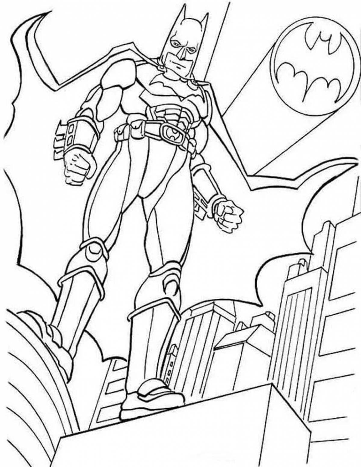 Bright batman coloring book for kids