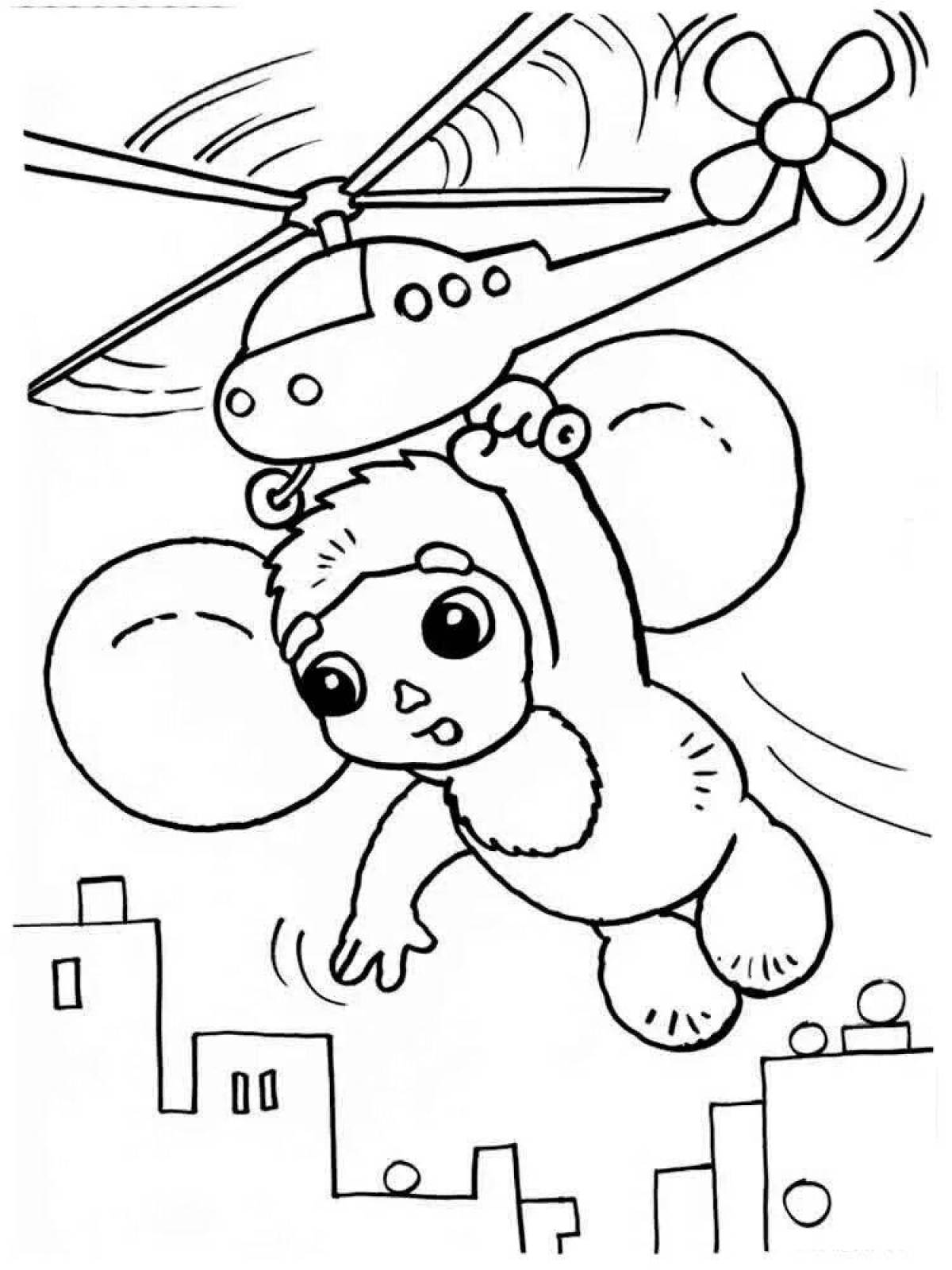 Милый чебурашка и крокодил гена раскраска