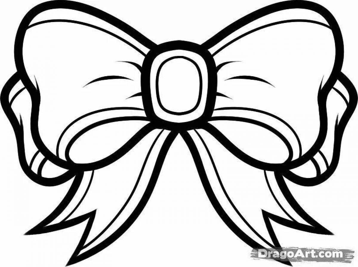 Coloring page of the holiday bow
