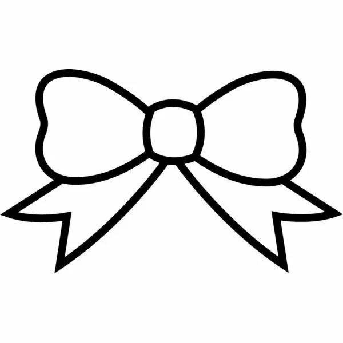 Glowing bow coloring page
