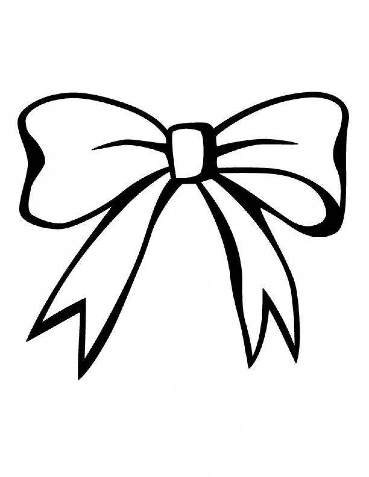 Glamorous bow coloring page