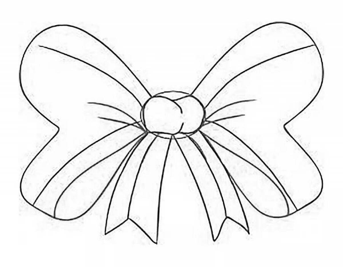 Intricate bow coloring page