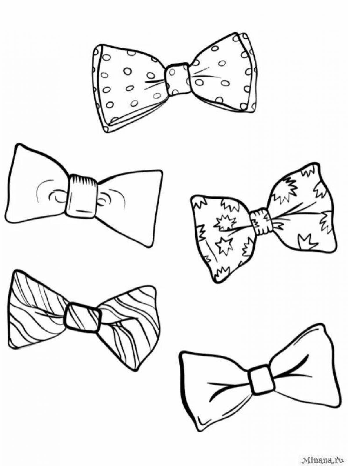 Intricate bow coloring page