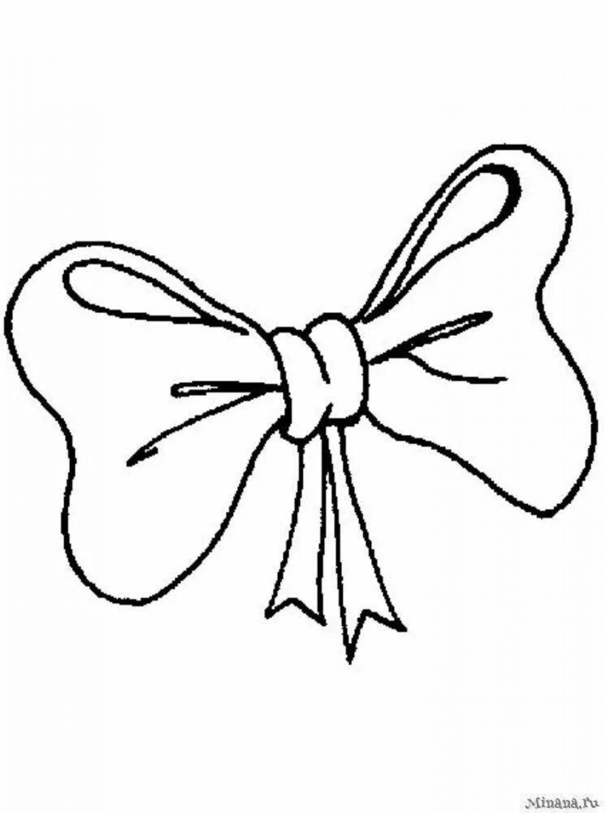 Detailed bow coloring page