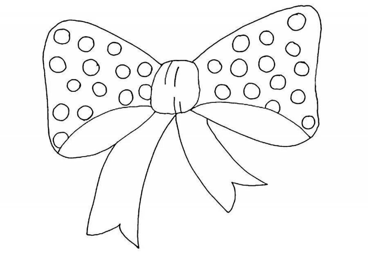 Exquisite bow coloring page