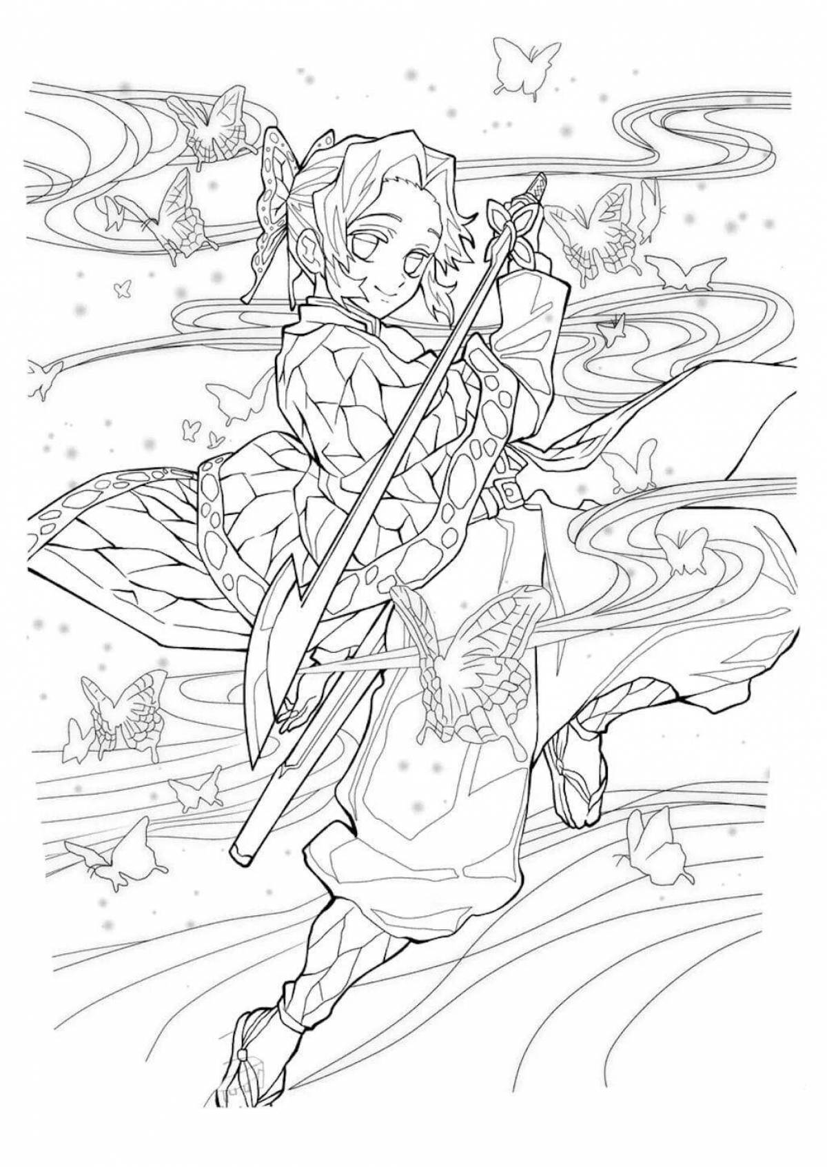 Charming shinobu coloring book