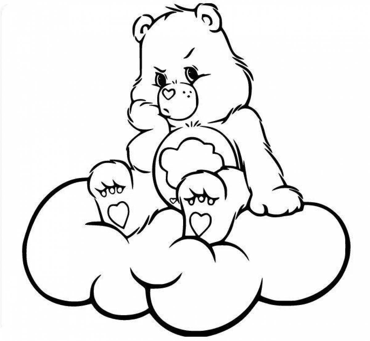Cute and funny bear coloring book