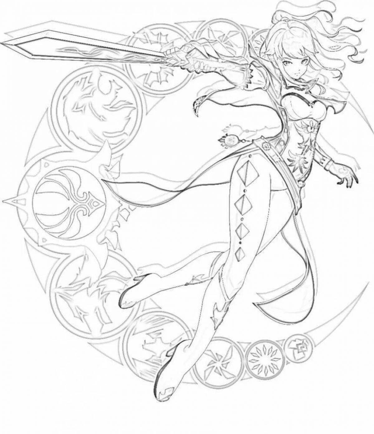 Увлекательная раскраска саю геншин