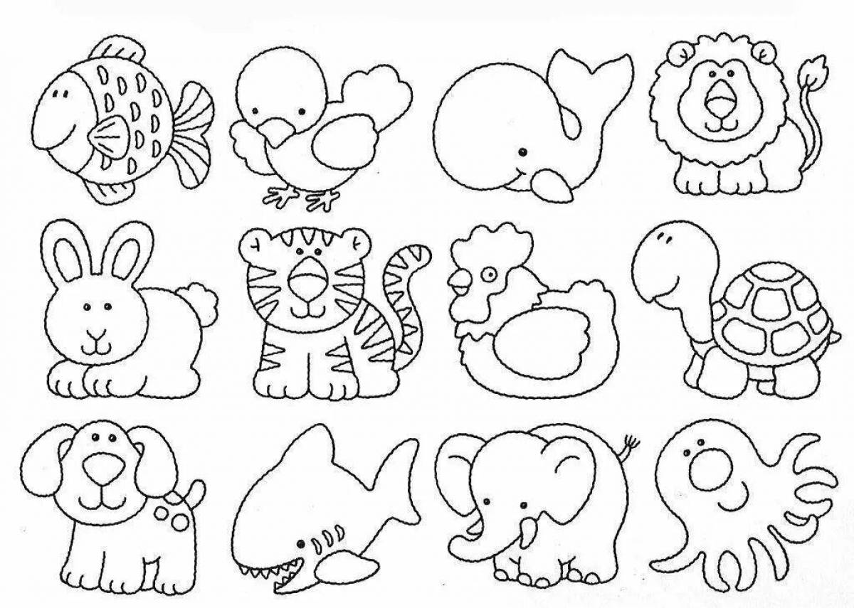 Animated coloring pages small animals