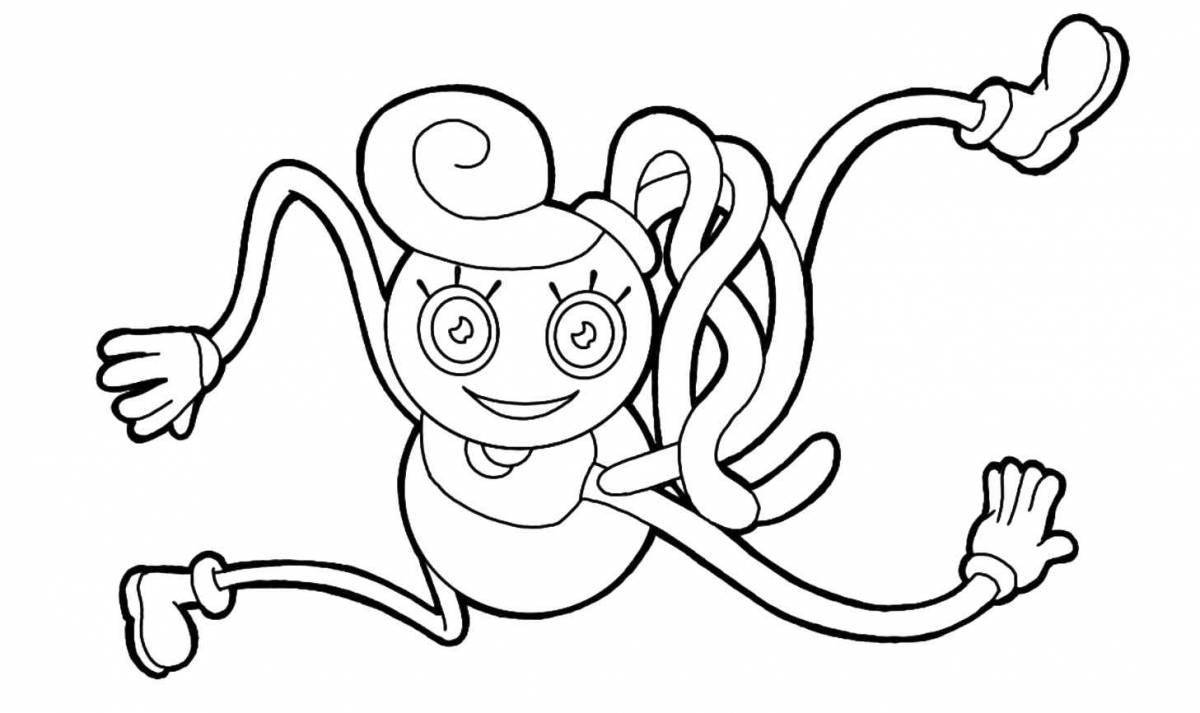 Colorful Daddy Leggy Coloring Page