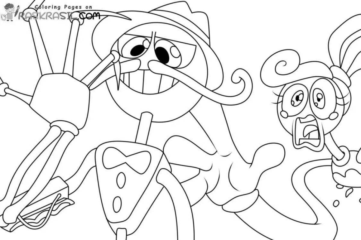 Coloring page dazzling dad with long legs