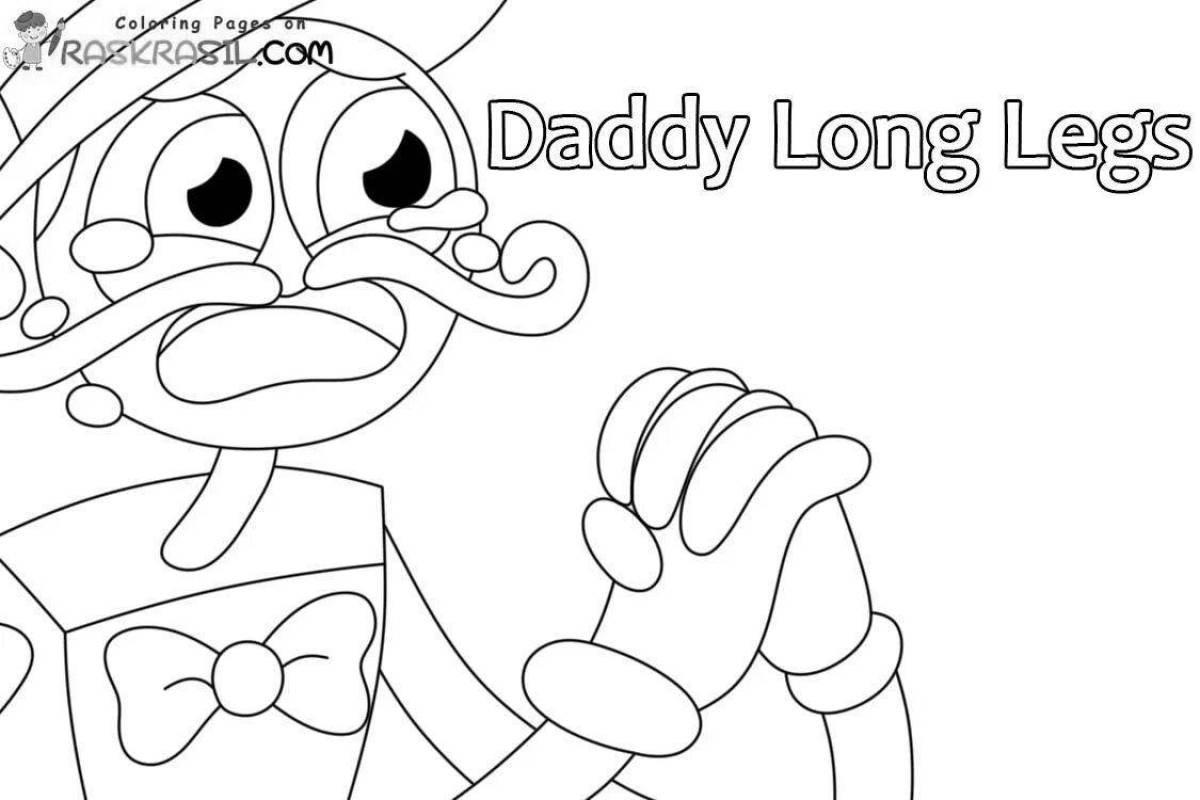 Coloring page amazing long legged daddy