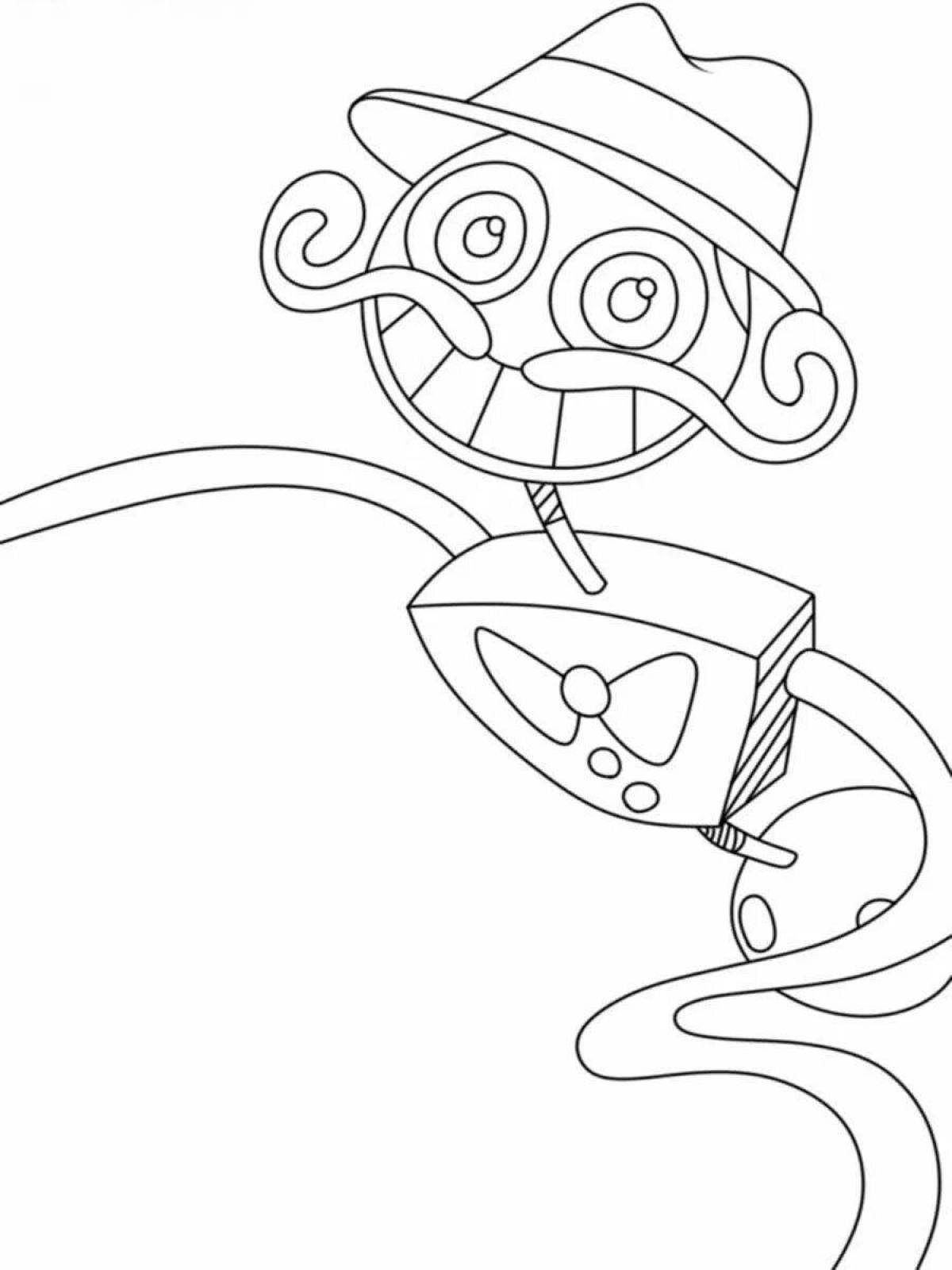 Coloring page glamor daddy with long legs