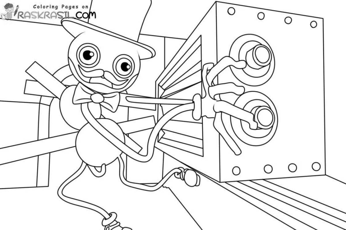 Coloring page gorgeous dad with long legs