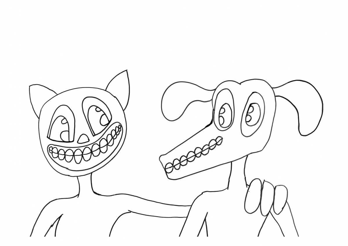 Trevor Henderson Monsters Mystery Coloring Page