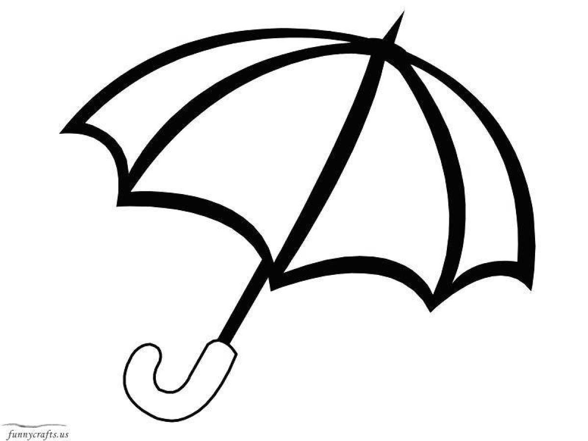 Colorful umbrella coloring book for kids