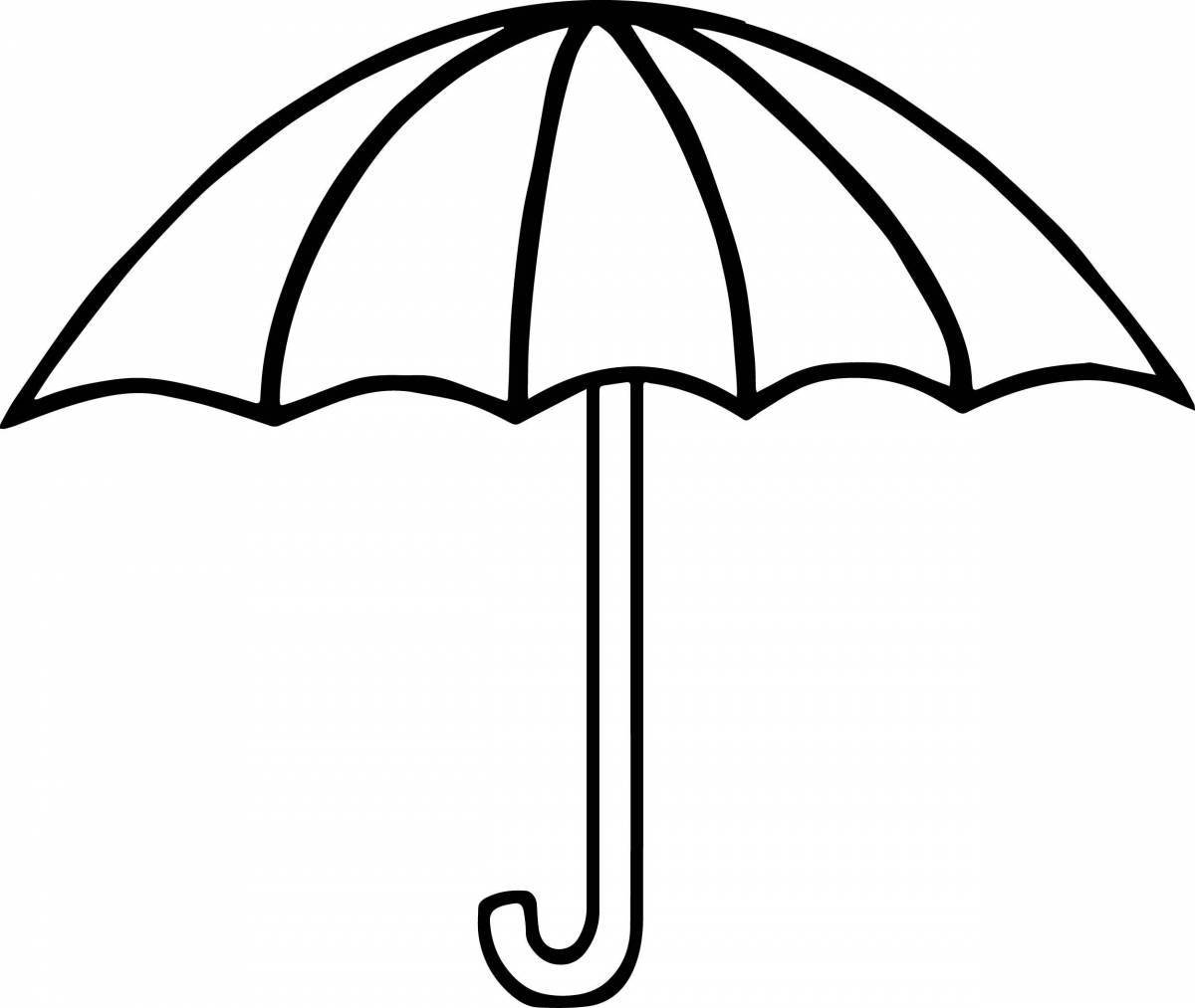 Раскраска веселый зонтик для детей