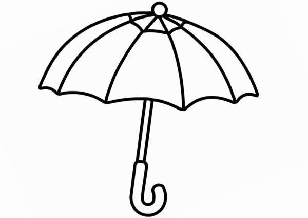 A fun coloring book for kids with umbrellas