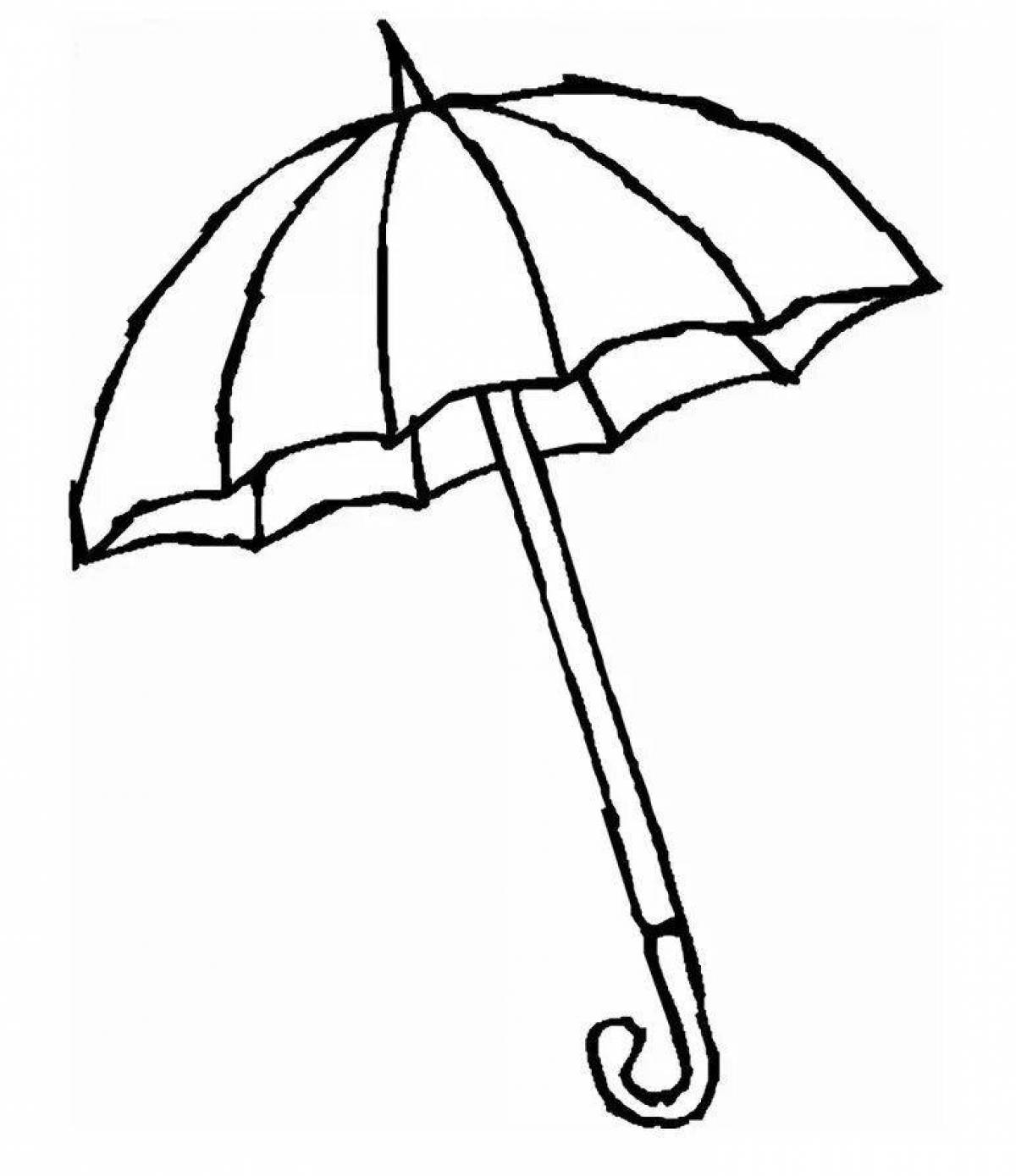 Восхитительная раскраска зонтика для детей