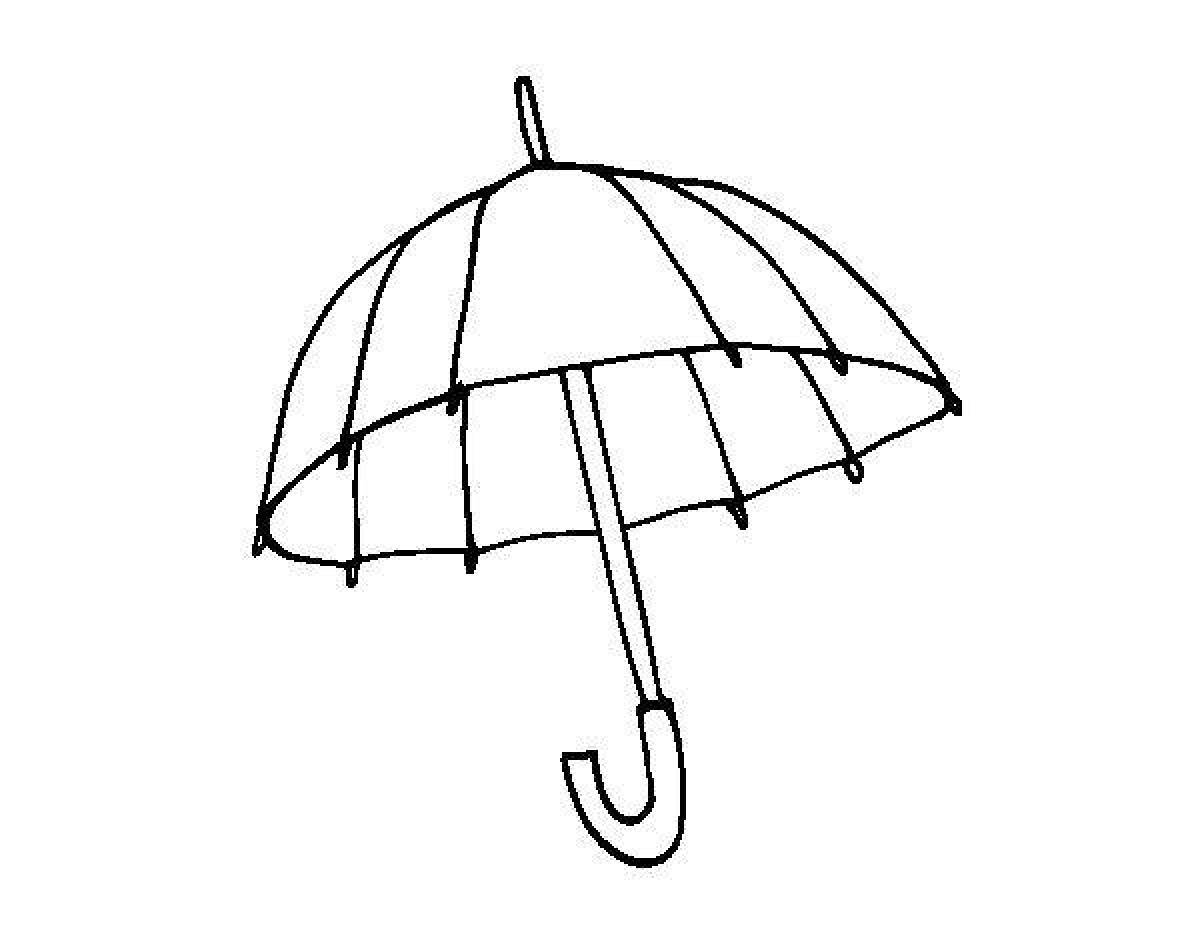 Раскраска солнечный зонтик для детей