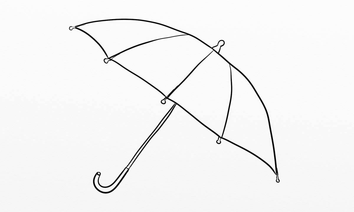 Colourful and sunny umbrella coloring book for kids