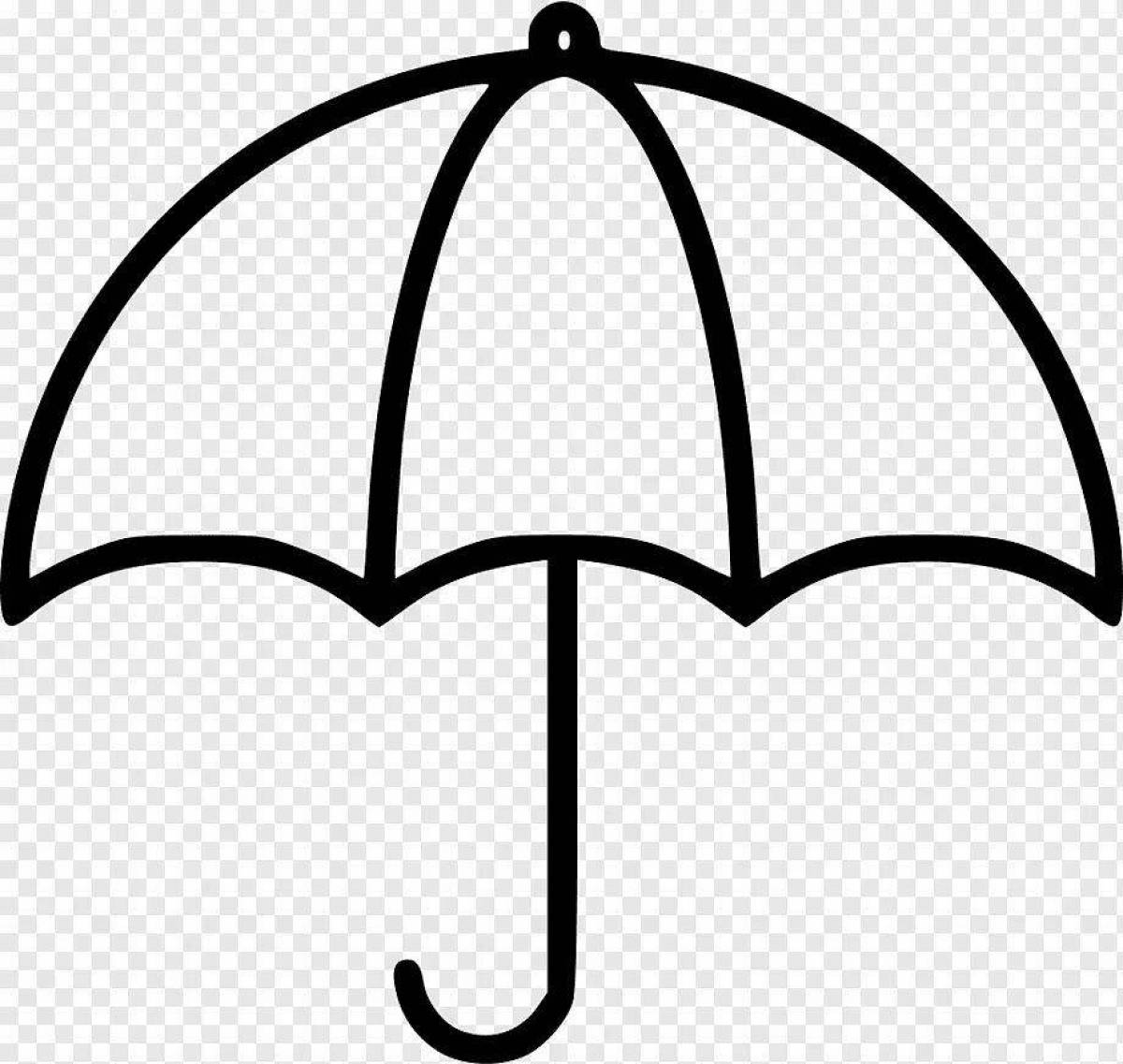 Colorful and colorful umbrella coloring book for kids