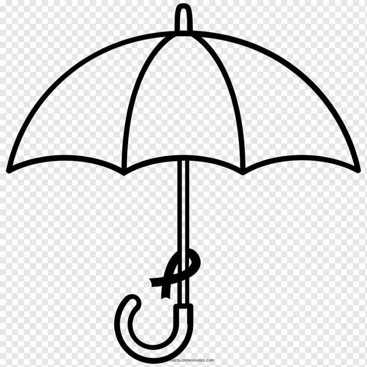 Colorful and colorful and bright umbrella coloring book for kids