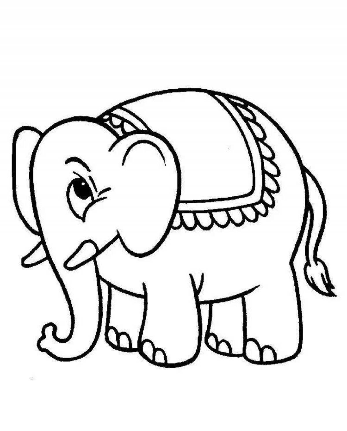 Exciting elephant coloring book for kids