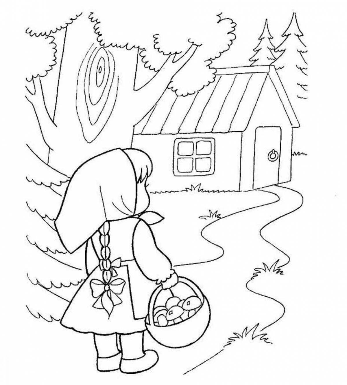 Sublime coloring page masha and the bear fairy tale