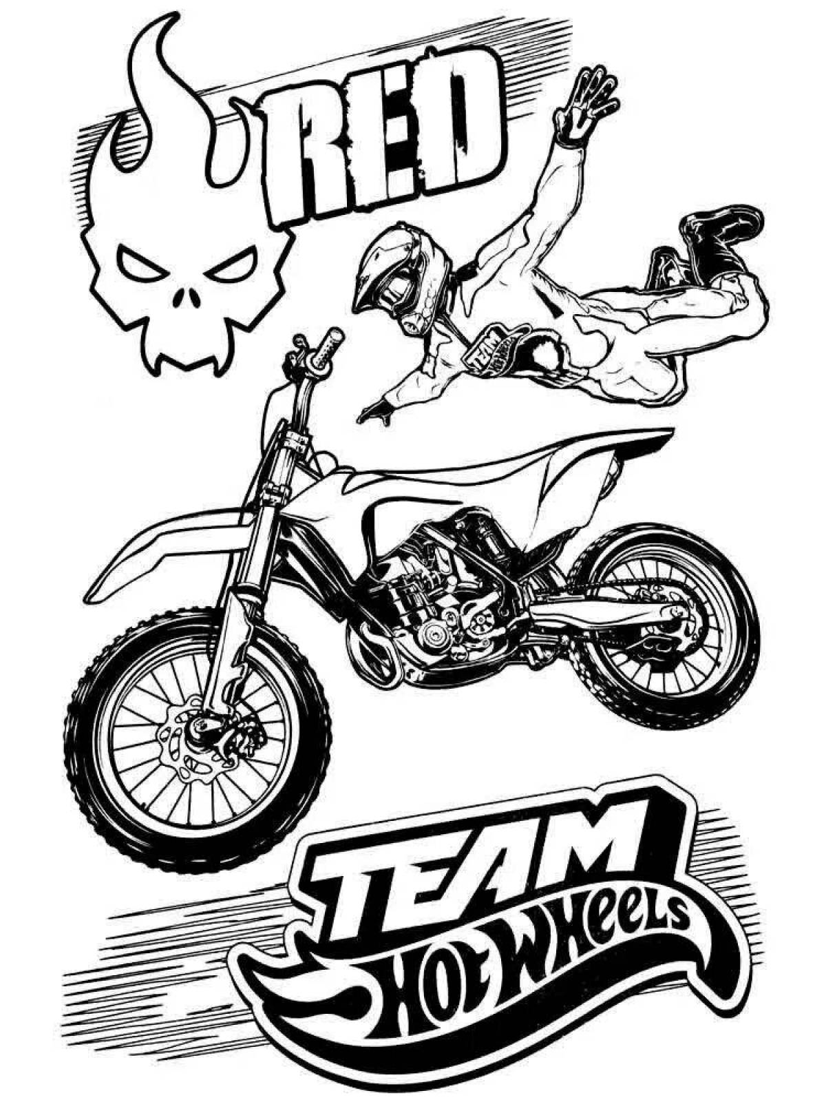 Hot wheels glowing coloring pages for boys
