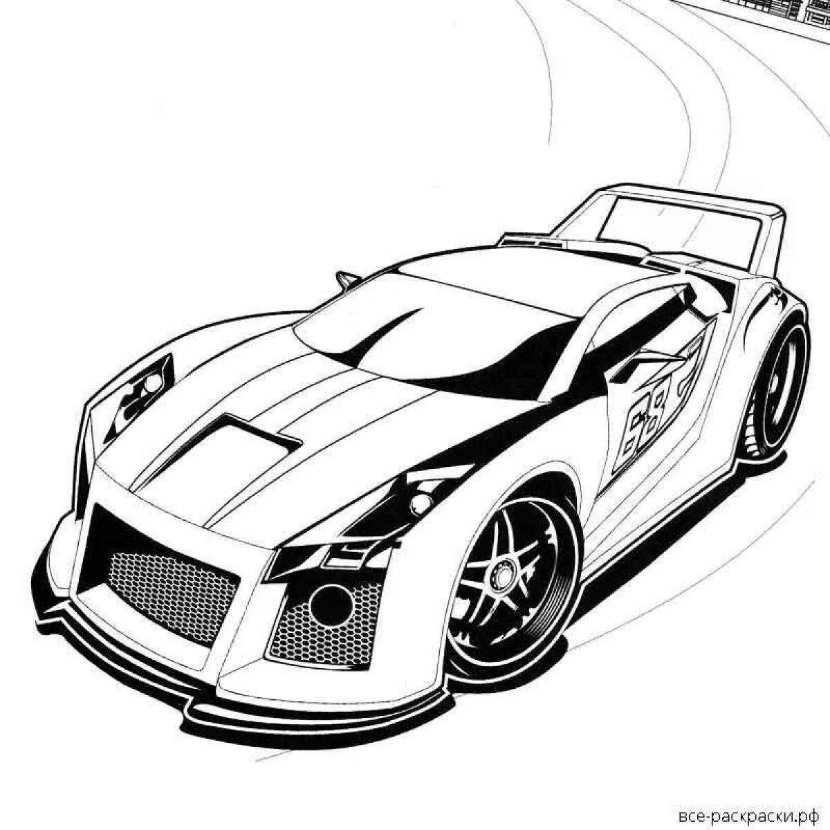 Fascinating hot wheels coloring book for boys